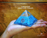 Turquoise EMF Pyramids.