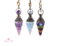 Orgonite Lapis Lazuli Chipstone Cone Resin Boho Style Pendulum - www.blissfulagate.com