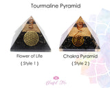 Black Tourmaline Orgone Chakra Pyramid. - www.blissfulagate.com