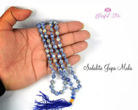 108 Beads Natural Gemstone Pure Sodalite Stones Japa Mala 8mm - www.blissfulagate.com