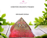 7 Chakra Rose Quartz Crystal Gemstone EMF Pyramids.