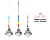 Rainbow Beads Crystal Sun Catcher Diamond Ornament - www.blissfulagate.com