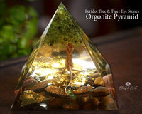 Peridot Tree Orgonite Pyramid - www.blissfulagate.com