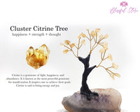 Citrine Gemstone Chipstone Tree Cluster Base. - www.blissfulagate.com