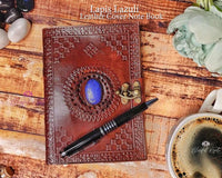 Lapis Lazuli Gemstone Leather Book { Dairy } - www.blissfulagate.com