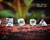 Clear Quartz Gemstone Platonic Set Solids Sacred Geometric Set