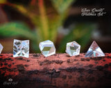 Clear Quartz Gemstone Platonic Set Solids Sacred Geometric Set