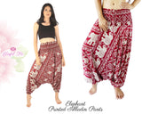 Harem Pants Cotton Elephant Printed Pants Harem Aladdin Pants Printed Harems