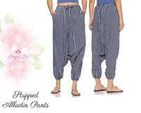 Aladdin Harem Pants Cotton Stripped Pants Harem Stripped Aladdin Pants Printed Harems Boho Pants Line Aladdin Pants