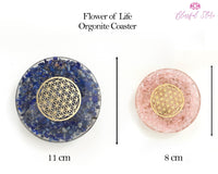 Gemstone Crystal Water Charging Plate Flower Of Life  / Flower Of Life Coaster - www.blissfulagate.com