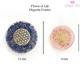 Gemstone Crystal Water Charging Plate Flower Of Life  / Flower Of Life Coaster - www.blissfulagate.com