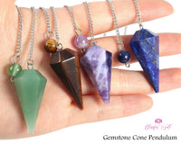 Orgonite Cone Gemstone Pendulum - www.blissfulagate.com