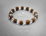 Clear Quartz Rudraksh Bracelet - www.blissfulagate.com