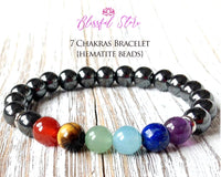 Seven Chakra Hematite Bracelet