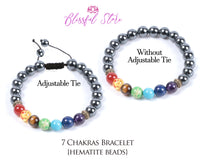 Seven Chakra Hematite Bracelet