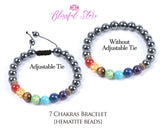 Seven Chakra Hematite Bracelet