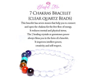 Seven Chakra Clear Quartz Bracelet