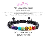 Seven Chakra lava Beads Bracelet