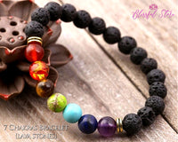 Seven Chakra lava Beads Bracelet