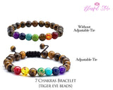 Seven Chakra Tiger Eye Bracelet