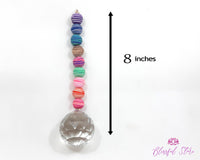 Rubber Beads Crystal Sun Catcher Hanging Ornament - www.blissfulagate.com