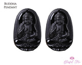 Black Obsidian Buddha Pendant. - www.blissfulagate.com