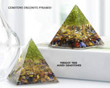 Peridot Gemstone Tree Crystal EMF Pyramids.