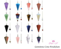 Orgonite Cone Gemstone Pendulum - www.blissfulagate.com