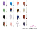 Orgonite Cone Gemstone Pendulum - www.blissfulagate.com