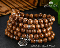 Genuine Wooden 108 Beads Japa Mala With Charm