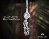 Clear Quartz Stone Hanging Ornament - www.blissfulagate.com