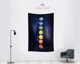 Seven Chakra Yoga Tapestry Reiki Blankets - www.blissfulagate.com