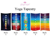 Seven Chakra Yoga Tapestry Reiki Blankets - www.blissfulagate.com