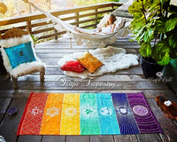 Seven Chakra Yoga Tapestry Reiki Blankets - www.blissfulagate.com