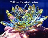 Yellow Color Crystal Lotus - www.blissfulagate.com