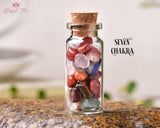 Orgonite Seven Chakra Gemstone Mini Bottle Wishing Bottle - www.blissfulagate.com