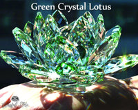 Green Color Crystal Lotus - www.blissfulagate.com