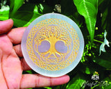 Tree Of Life Selenite Charging Coaster - www.blissfulagate.com