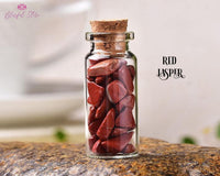 Orgonite Red Jasper Gemstone Mini Bottle Wishing Bottle - www.blissfulagate.com