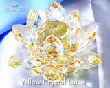 Yellow Color Crystal Lotus - www.blissfulagate.com