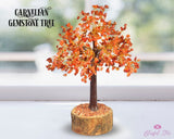 Carnelian Gemstone Chipstone Tree