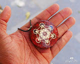 Orgonite Red Jasper Gemstone Pendant - www.blissfulagate.com