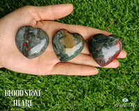 Orgonite Blood Stone Gemstone Heart - www.blissfulagate.com