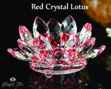 Red Color Crystal Lotus - www.blissfulagate.com