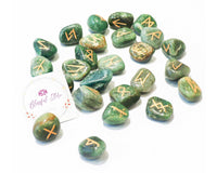 Aventurine Rune Stones Set - www.blissfulagate.com