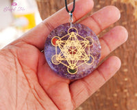 Orgonite Amethyst Gemstone Pendant - www.blissfulagate.com