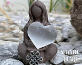 Orgonite Selenite Gemstone Heart - www.blissfulagate.com