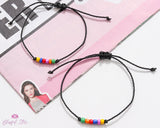 LGBT Pride Rainbow Couple String Bracelets - www.blissfulagate.com