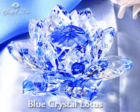 Blue Color Crystal Lotus - www.blissfulagate.com