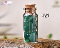 Orgonite Jade Gemstone Mini Bottle Wishing Bottle - www.blissfulagate.com